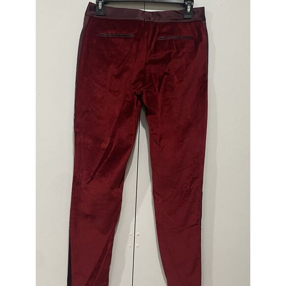 Altuzarra for Target Tuxedo Pants Womens Size 2 Red Velvet Straight Leg Ankle - Picture 10 of 13